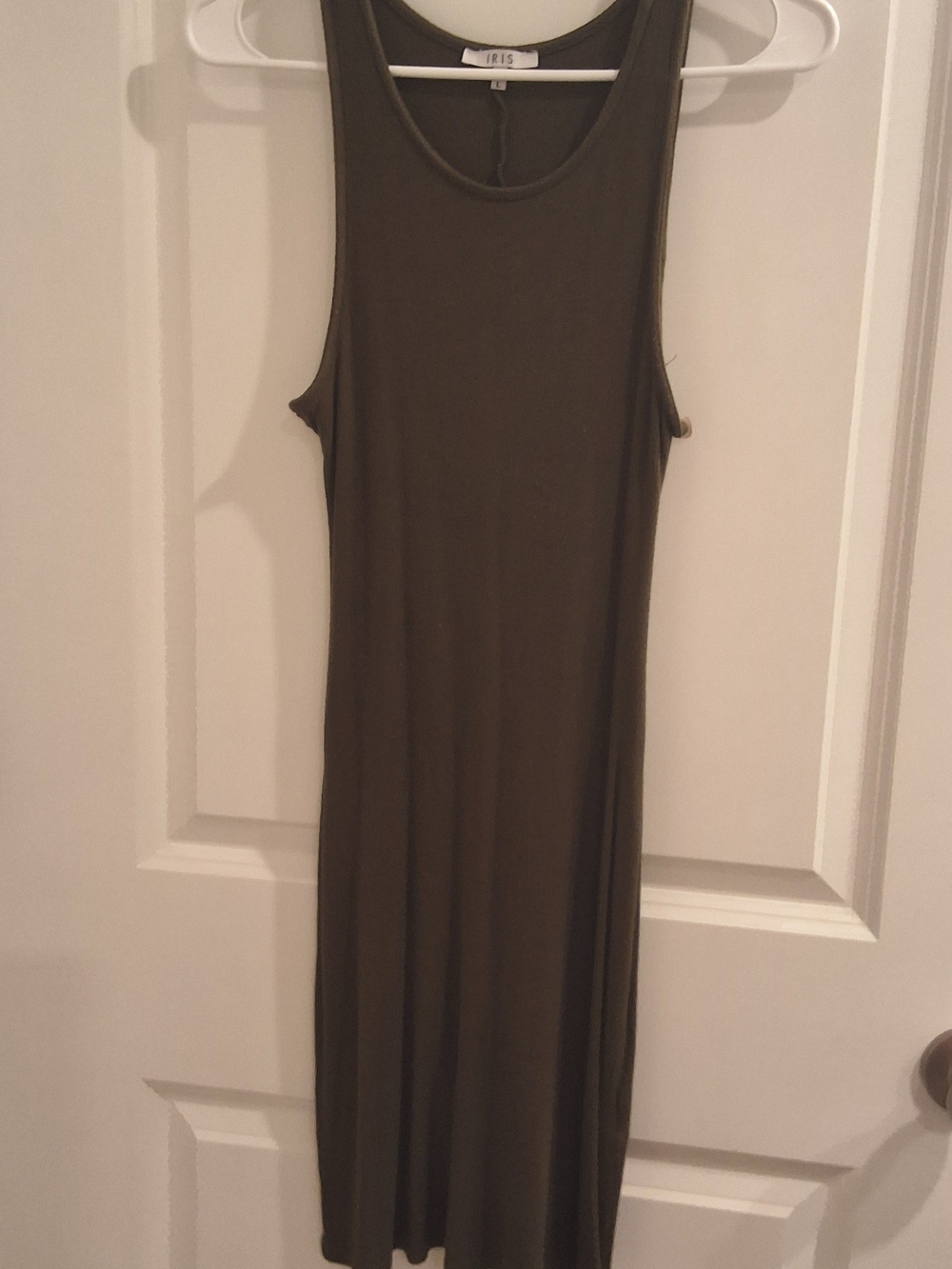 iris Olive Tank Midi Dress